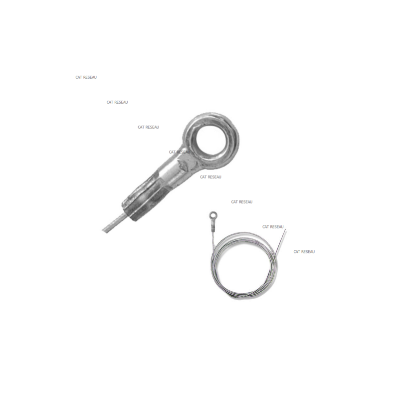 CABLE A OEILLET 10mm D 2mm 1.50M (x5) - ref. 990334 | TP Agri