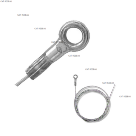 CABLE A OEILLET 10mm D 2mm 1.50M (x5) - ref. 990334 | TP Agri