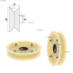 TOOTHED BELT PULLEY (2 PCS) - ref. 1134912701 | TP Agri
