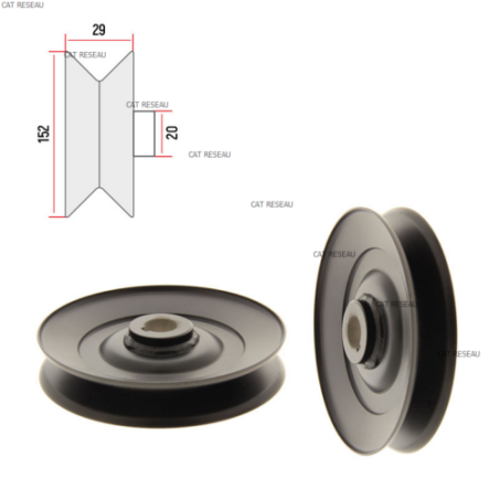 BELT PULLEY - ref. 1137098001 | TP Agri