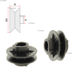 PLASTIC DRIVE PULLEY - ref. 3226019112 | TP Agri