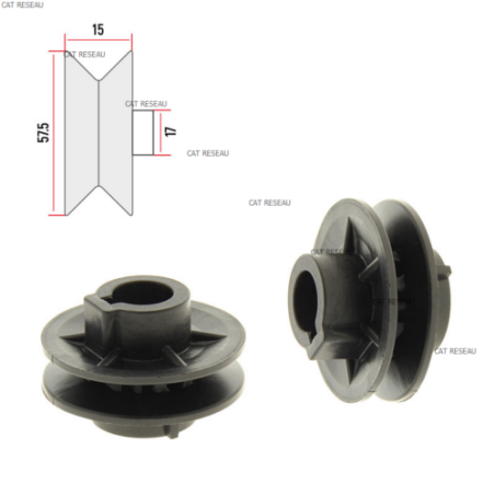PLASTIC DRIVE PULLEY - ref. 3226019112 | TP Agri