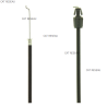 CABLE GAZ L970 MM - ref. JL50Z0115A | TP Agri