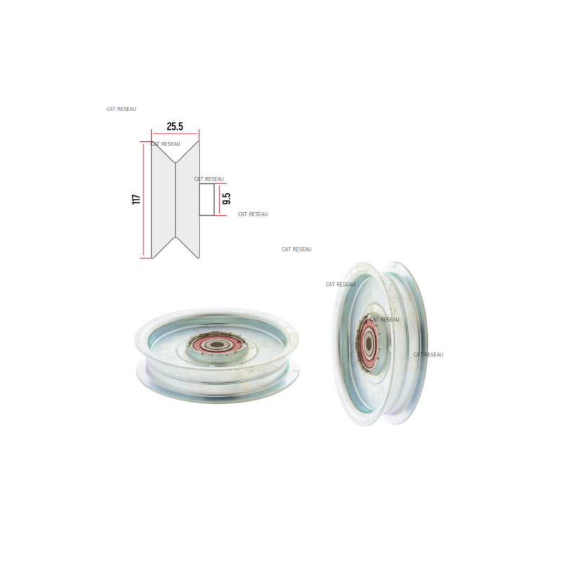 PULLEY-IDLER 04.00 OD - ref. 1725408SM | TP Agri