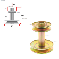 PULLEY,ENG 4.0OD X4.4 - ref. 326565MA | TP Agri