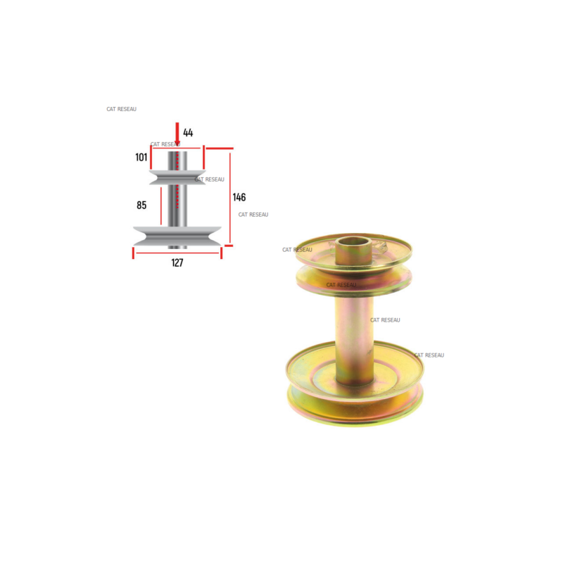 PULLEY,ENG 4.0OD X4.4 - ref. 326565MA | TP Agri