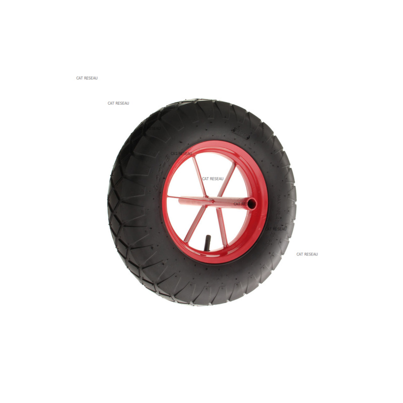 ROUE BROUETTE METAL AVEC AXE 20mm - ref. 080342 | TP Agri