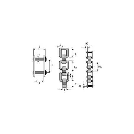 Chaine Spéciale 10010/16R (10m - ref. AJD/CH.100X16R | TP Agri