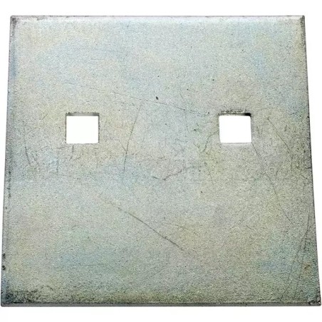 GRATTOIR ACIER 100X100X3 2 TROUS 10 TYPE HOWARD