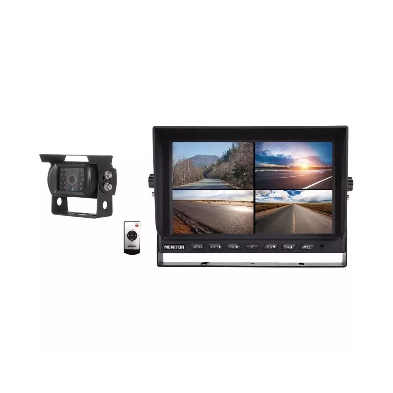 CAMERA DE RECUL 100° AHD AVEC MONITEUR 9" QUAD COULEUR IDCAM