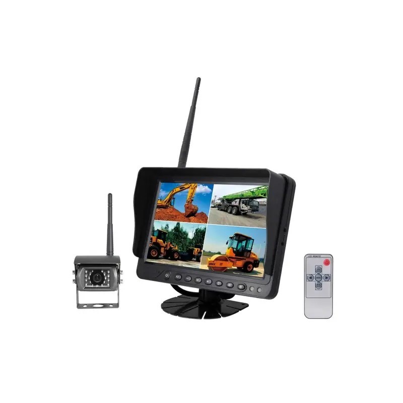 CAMERA DE RECUL 120° SANS FIL AVEC MONITEUR 9" QUAD TECHNI-POWER