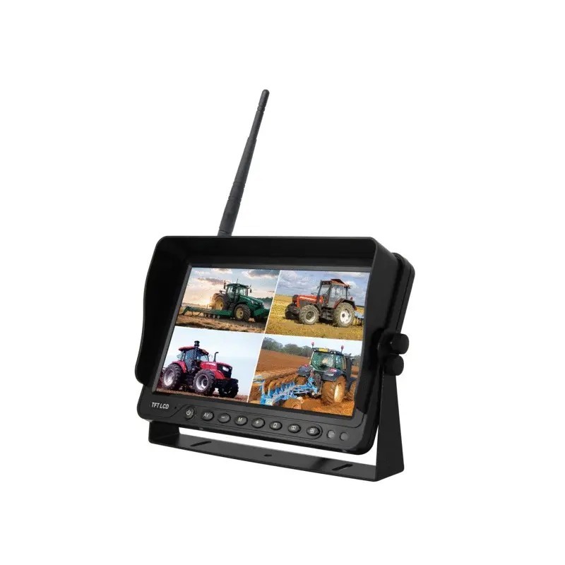 MONITEUR SANS FIL 9" QUAD AHD COULEUR 4 ENTREES CAMERA TECHNI-POWER