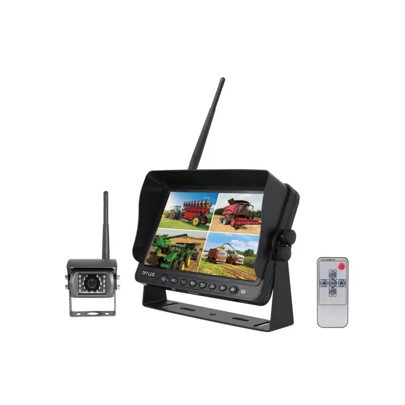 CAMERA DE RECUL 120° SANS FIL AVEC MONITEUR 7" QUAD TECHNI-POWER