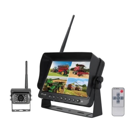 CAMERA DE RECUL 120° SANS FIL AVEC MONITEUR 7" QUAD TECHNI-POWER