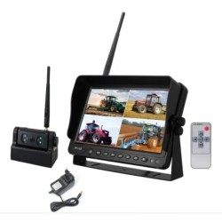 CAMERA DE RECUL 120° SANS FIL AVEC MONITEUR 9" QUAD ET CAMERA MAGNETIQUE AUTONOME TECHNI-POWER