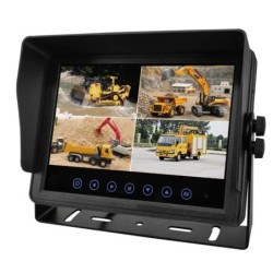 MONITEUR 7" ETANCHE QUAD AHD COULEUR 4 ENTREES CAMERA TECHNI-POWER