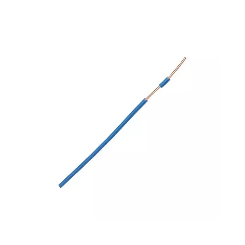 FIL RIGIGE 1,5mm² BLEU H07VU ROULEAU DE 25M