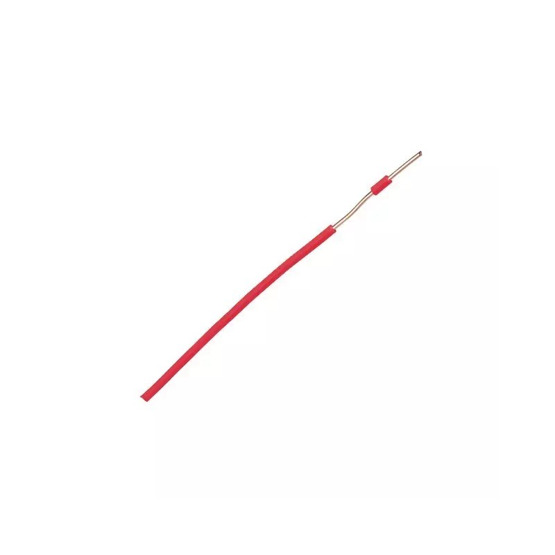 FIL RIGIGE 1,5mm² ROUGE H07VU ROULEAU DE 25M