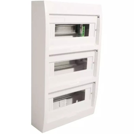 COFFRET 36 MODULES NU SS PORTE BLANC+FIXATION