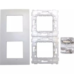 PLAQUE DOUBLE BLANC MAT-SIMPLEA 2 SUPPORTS + GRIFFES