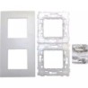 PLAQUE DOUBLE BLANC MAT-SIMPLEA 2 SUPPORTS + GRIFFES