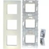 PLAQUE TRIPLE BLANC MAT-SIMPLEA 3 SUPPORTS + GRIFFES