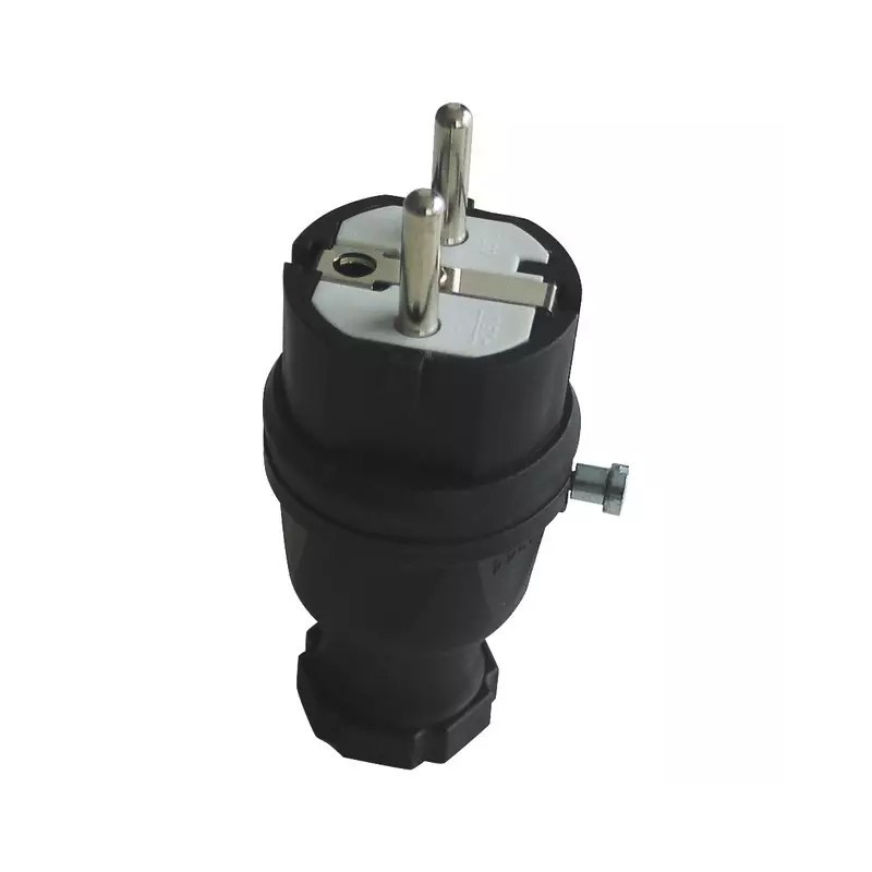 FICHE NF CAOUTCHOUC NOIR 2P+T 10/16A 230V IP44