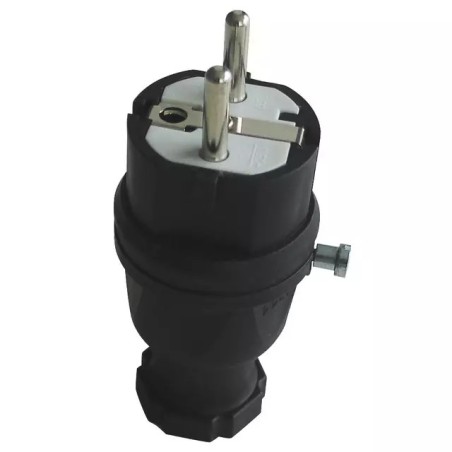 FICHE NF CAOUTCHOUC NOIR 2P+T 10/16A 230V IP44