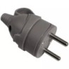 FICHE MALE ANNEAU+ERGOT-16A 2P + T- GRIS