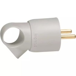 FICHE 2P+T 16A FR ANNEAU GRIS