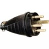 FICHE M 20A CAOUTCHOUC 3P+T SORTIE DROITE