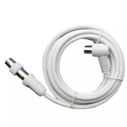 RALLONGE PROLONGATEUR TV MALE MALE 9,5MM+ADAPTATEUR FEMELLE FEMELLE 2M