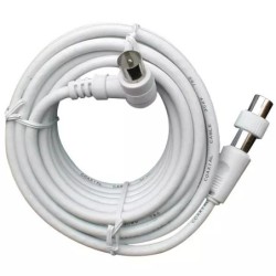 RALLONGE PROLONGATEUR TV MALE MALE 9,5MM+ADAPTATEUR FEMELLE FEMELLE 5M