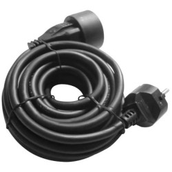 RALLONGE PROLONGATEUR ELECTRIQUE HO5VVF 3G1,5 2P+T MALE FEMELLE 16A NOIR 10M
