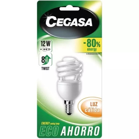 AMPOULE SPIRALE CHAUDE 12W-E14/BLISTER