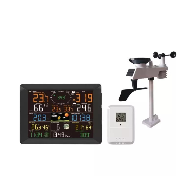 STATION METEOROLOGIQUE PROFESSIONNELLE SANS FIL TECHNI-POWER
