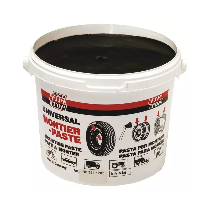 PATE A PNEU NOIRE SEAU 5KG TIP TOP
