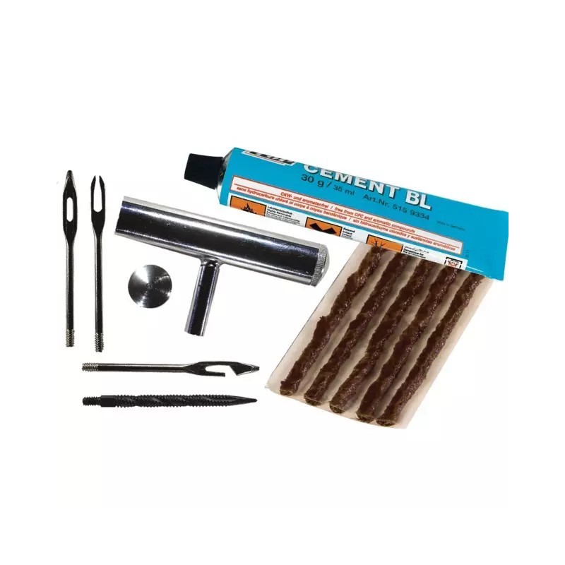 TRESSE COURTE SEALFIX + ACCESSOIRES REPARATION PNEU BLISTER
