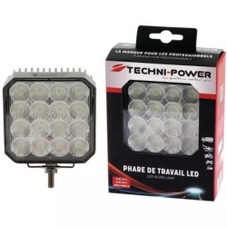 PHARE LED CARRE 12/24V 42W 4000 LUMENS AVEC P - ref. 1210257 | TP Agri