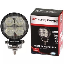PHARE LED ROND 12/24V 20W 1600 LUMENS TECHNI- - ref. 1210253 | TP Agri