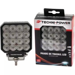 PHARE LED CARRE 12/24V 25W 2000 LUMENS TECHNI - ref. 1210252 | TP Agri