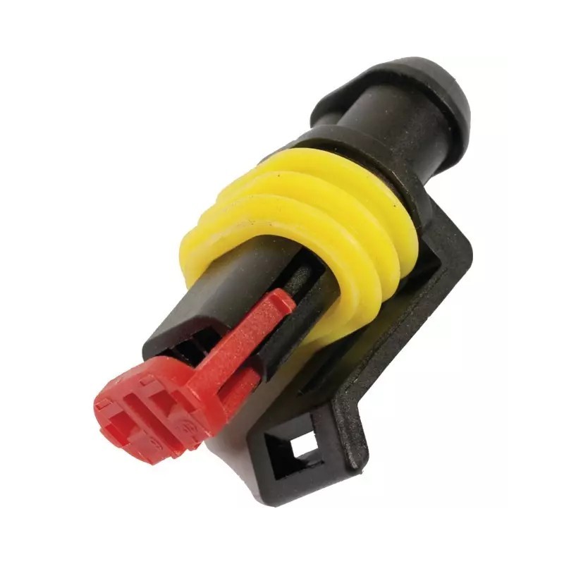 CONNECTEUR ETANCHE MALE 2 VOIES AMP SUPERSEAL 1,5MM SACHET DE 10