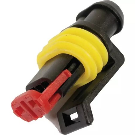 CONNECTEUR ETANCHE MALE 2 VOIES AMP SUPERSEAL 1,5MM SACHET DE 10