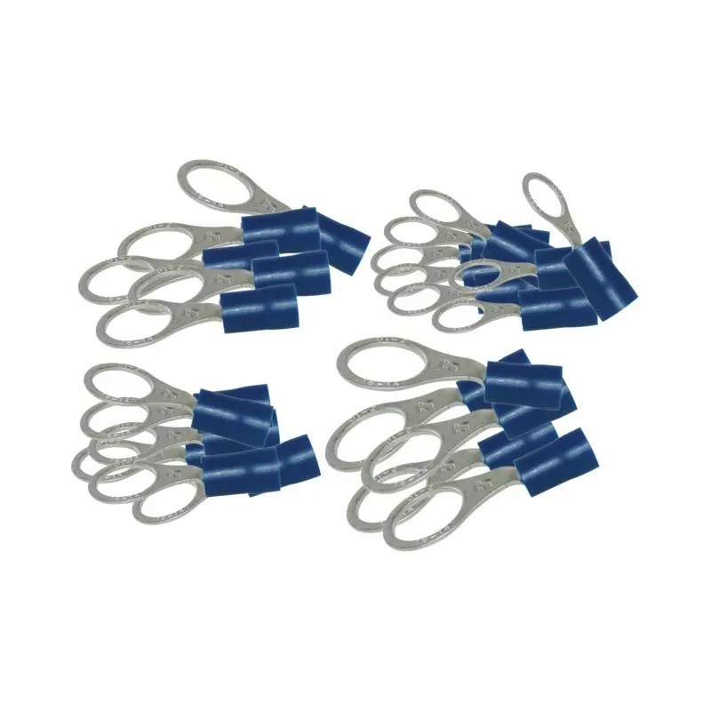 COSSE A OEIL POUR VIS BLEU ASSORTIMENT BLISTER DE 24