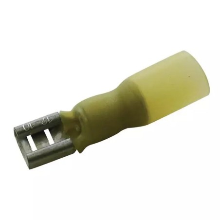 COSSE PLATE FEMELLE THERMORETRACTABLE JAUNE 6,3MM SACHET DE 50