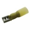 COSSE PLATE FEMELLE THERMORETRACTABLE JAUNE 6,3MM SACHET DE 50