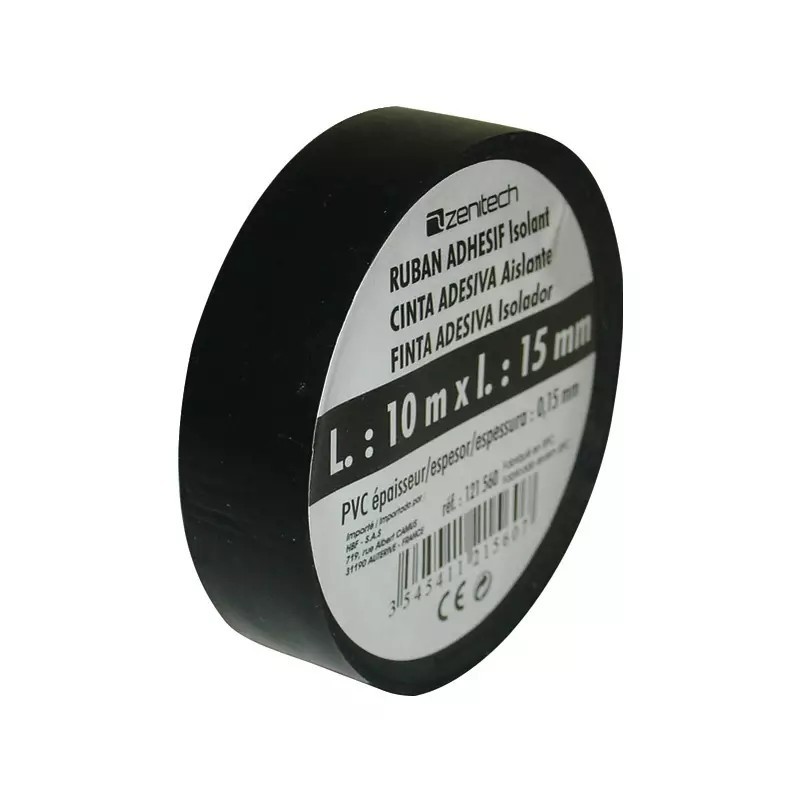 RUBAN ADHESIF ISOLANT 15 MM X 10M NOIR