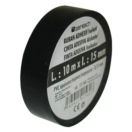 RUBAN ADHESIF ISOLANT 15 MM X 10M NOIR