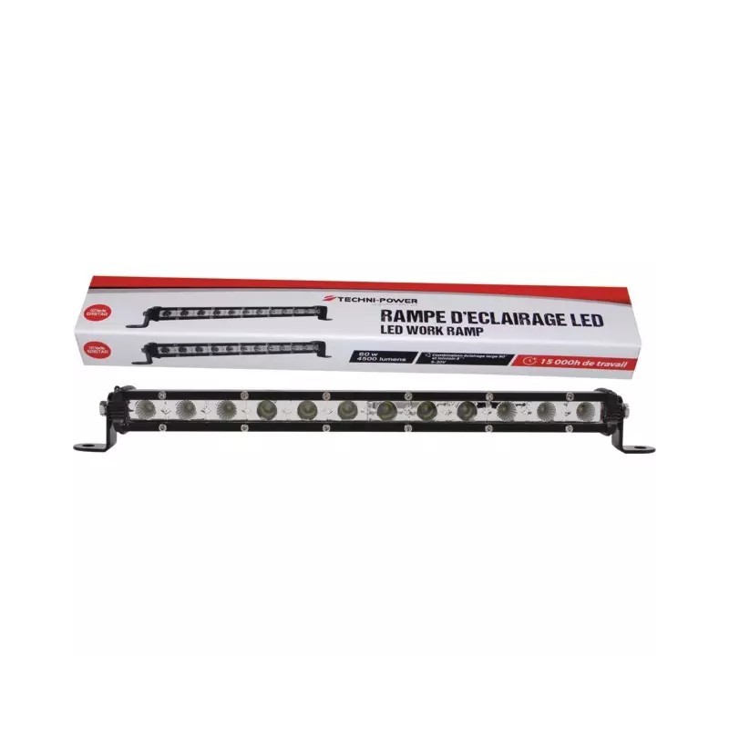 BARRE 12 LED 60W8° 331X49,3X30,4 MM 12/24V IP67 TECHNI-POWER