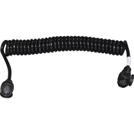 RALLONGE SPIRALE 4,5M PRISE PLASTIQUE 13 PLOTS 13 FILS CONDUCTEURS